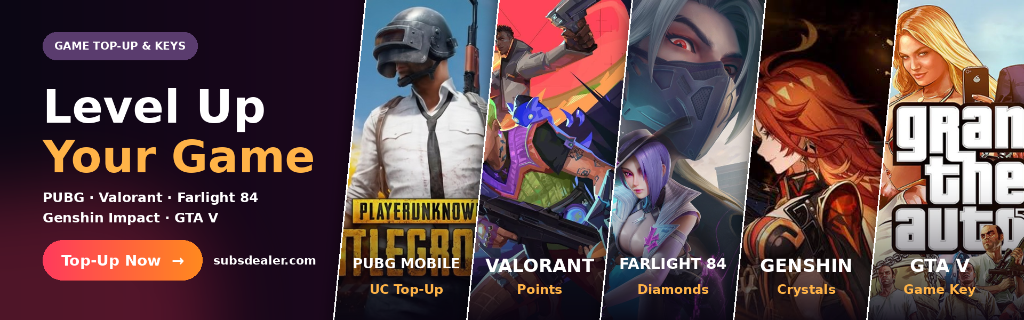 Level Up Your Game - Game Top-Up & Keys